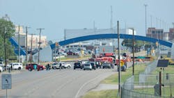 A man is dead after shooting himself May 19 at the main entry gate of Lockheed Martin, located in northwest Fort Worth near White Settlement, and police locked down the area while they investigated the man s briefcase and his car. Police said the briefcase and car were X-rayed and no explosives were found. A man is dead after shooting himself May 19 at the main entry gate of Lockheed Martin, located in northwest Fort Worth near White Settlement, and police locked down the area while they investigated the man s briefcase and his car. Police said the briefcase and car were X-rayed and no explosives were found.