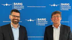 Jorge Carretero, (left) LATAM Cargo, and Michael Hoppe, BARIG Jorge Carretero, (left) LATAM Cargo, and Michael Hoppe, BARIG