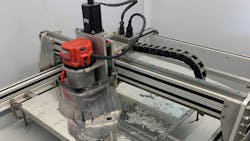 Blackhawk's CNC Machine for antenna doublers and instrument panels. Blackhawk's CNC Machine for antenna doublers and instrument panels.