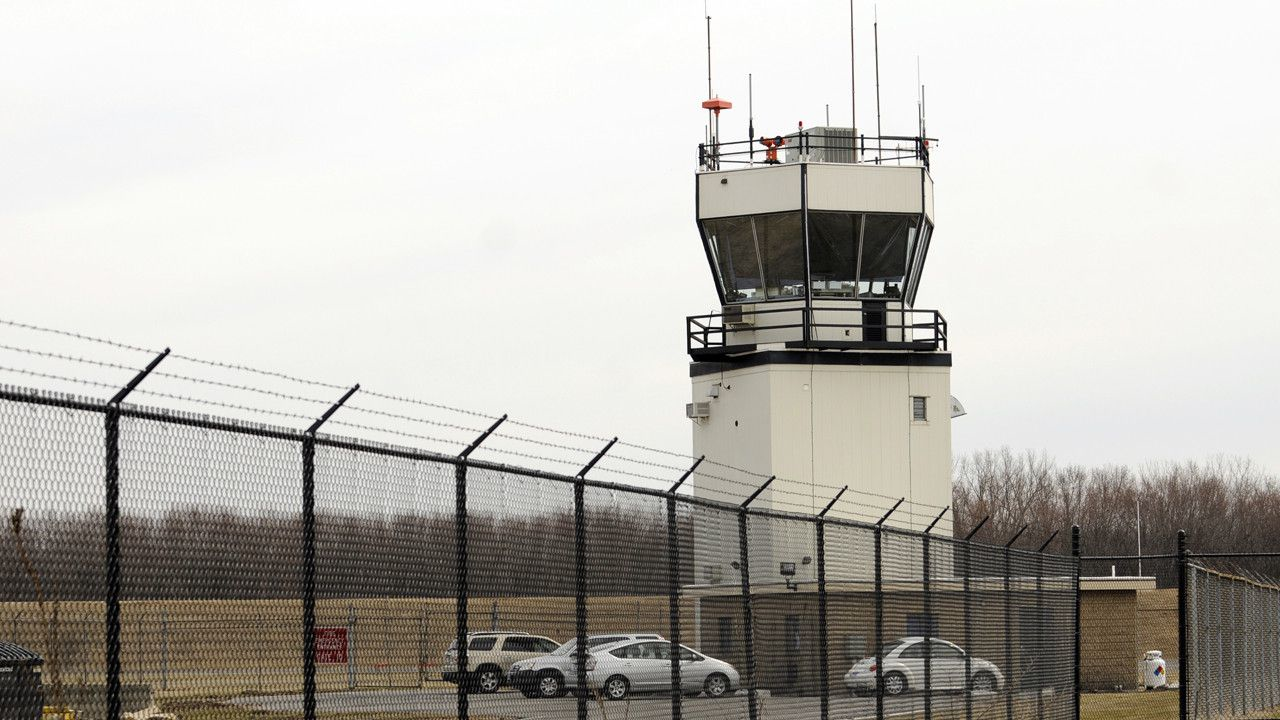 The control tower at Hartford-Brainard Airport in Hartford's South Meadows. A $1.5 million study approved by state lawmakers could shape the future of the century-old airfield.