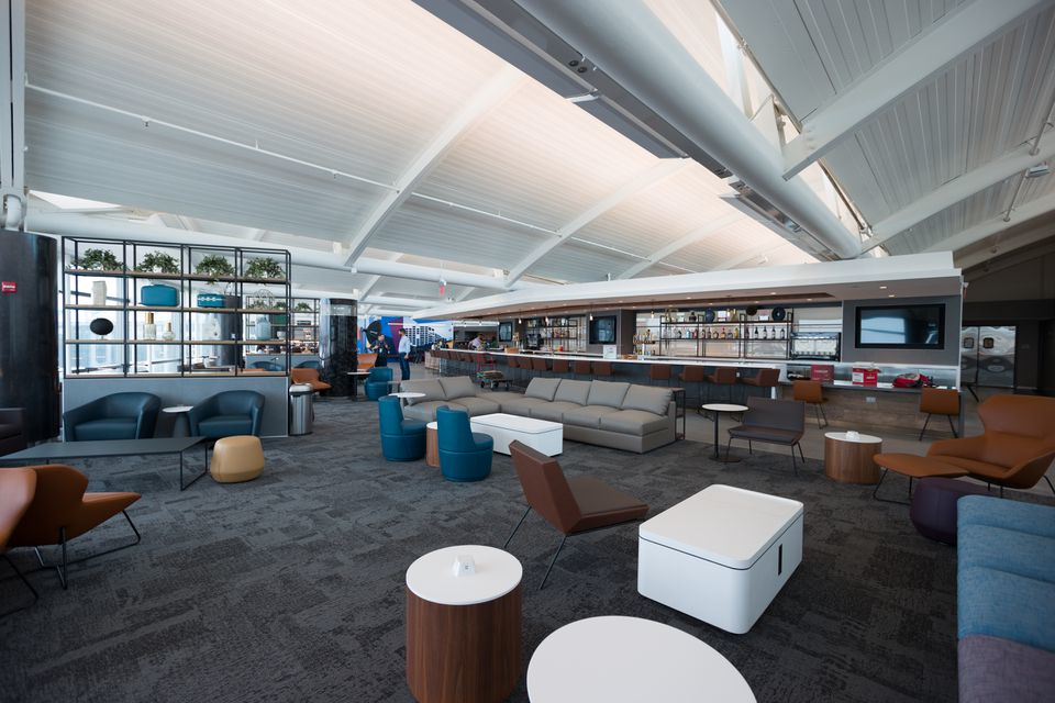 United Airlines unveiled it's new Premium Lounge in Terminal C at Newark Liberty International Airport on Wednesday May 18.