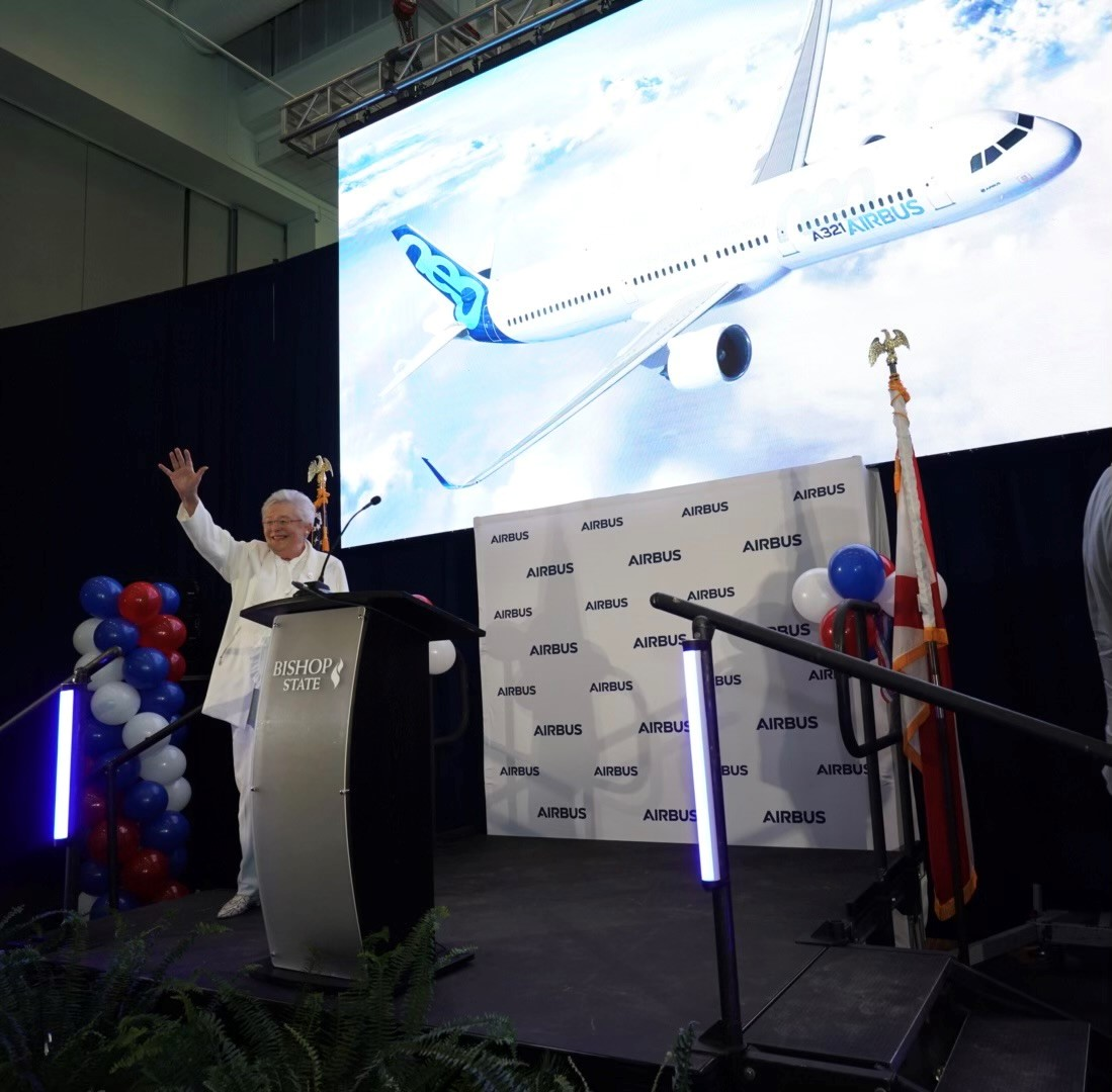 In Alabama Governor Kay Ivey joined Airbus officials, Mobile leaders and education professionals on May 9 to celebrate the aerospace company&rsquo;s new growth plans at its Alabama manufacturing facility.