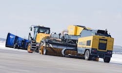 ATI’s Snow Mauler as tow truck with mounted snow plow and Boschung’s high performance sweeper blower hanger unit the Jetbroom 10000 T. ATI’s Snow Mauler as tow truck with mounted snow plow and Boschung’s high performance sweeper blower hanger unit the Jetbroom 10000 T.