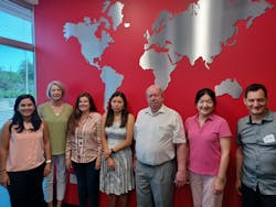 Cargo iQ members participated in the interactive training at the Schenker facility in Phoenix, Arizona. (Left to right) Laura Rodriguez (Cargo iQ); Barbara England; Robin Czap: Julie Winkle (Schenker); Lothar Moehle (Cargo iQ); Zheng Lei (Delta Airlines Cargo); Klaas Kurz (Schenker). Cargo iQ members participated in the interactive training at the Schenker facility in Phoenix, Arizona. (Left to right) Laura Rodriguez (Cargo iQ); Barbara England; Robin Czap: Julie Winkle (Schenker); Lothar Moehle (Cargo iQ); Zheng Lei (Delta Airlines Cargo); Klaas Kurz (Schenker).