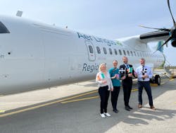 Cornwall Airport Newquay is celebrating the launch of the new Aer Lingus Regional service between Dublin and Newquay. Cornwall Airport Newquay is celebrating the launch of the new Aer Lingus Regional service between Dublin and Newquay.