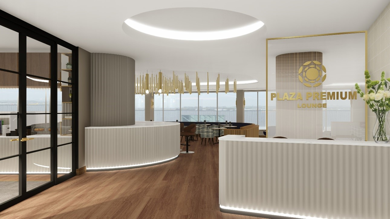 Plaza Premium Lounge in Edinburgh Airport.