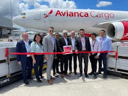 From left to right, Eugene Vorobiev, Daysi Rivas, Thorsten Riekert, Kiran Surya (all Jettainer), Shailendar Kothari, Managing Director Jettainer Americas Inc. and Thomas Sonntag, Managing Director Jettainer, with Juan Cruz Correa, COO Avianca Cargo, Donovan Ariza Contreras and Jhon Jimenez (all Avianca Cargo). From left to right, Eugene Vorobiev, Daysi Rivas, Thorsten Riekert, Kiran Surya (all Jettainer), Shailendar Kothari, Managing Director Jettainer Americas Inc. and Thomas Sonntag, Managing Director Jettainer, with Juan Cruz Correa, COO Avianca Cargo, Donovan Ariza Contreras and Jhon Jimenez (all Avianca Cargo).