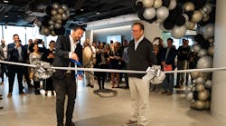 Taking part in the ribbon cutting ceremony for the new space were Graham Allen and Kirk Allen, Sloan co-presidents and CEOs and fourth generation descendants of company founder William Elvis Sloan.