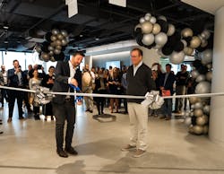 Taking part in the ribbon cutting ceremony for the new space were Graham Allen and Kirk Allen, Sloan co-presidents and CEOs and fourth generation descendants of company founder William Elvis Sloan. Taking part in the ribbon cutting ceremony for the new space were Graham Allen and Kirk Allen, Sloan co-presidents and CEOs and fourth generation descendants of company founder William Elvis Sloan.