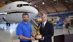 King Aerospace team member and line mechanic Ricky Daniels won the individual award for “Top Maintainer.” King Aerospace team member and line mechanic Ricky Daniels won the individual award for “Top Maintainer.”