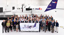 Textron Aviation announced today the first delivery of the Cessna SkyCourier twin utility turboprop to FedEx Express.