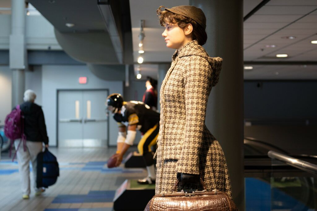 A lifelike figure of Nellie Bly was unveiled in the Airside Terminal on May 5. Joining figures of George Washington and Franco Harris.