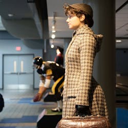 A lifelike figure of Nellie Bly was unveiled in the Airside Terminal on May 5. Joining figures of George Washington and Franco Harris.