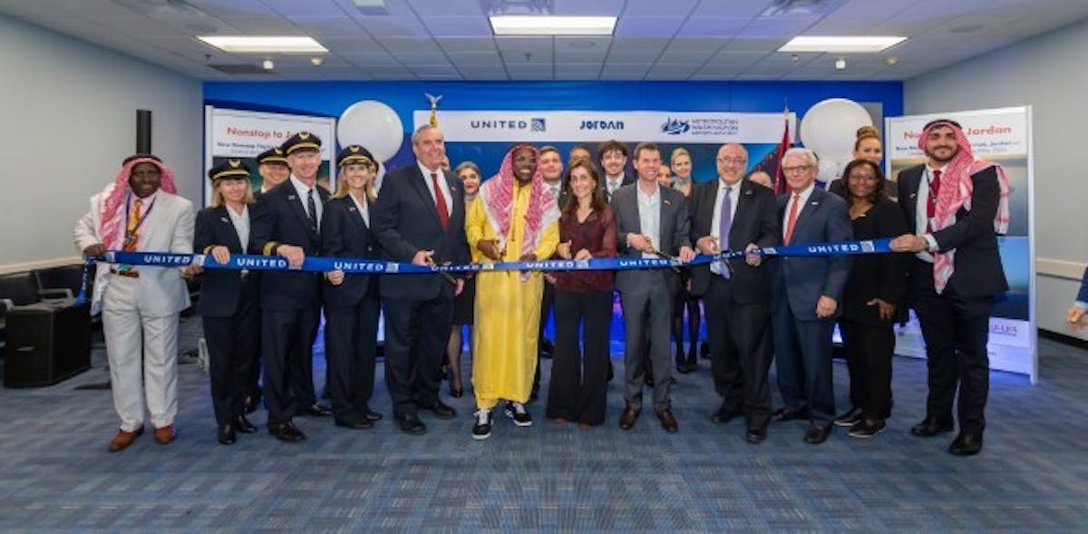 Dulles International Airport Celebrates Inaugural United Airlines Flight to  Amman, Jordan
