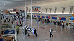 BOSTON, MA - March 24: Boston’s Logan Int. Airport Terminal A on March 24, 2022 in BOSTON, Massachusetts.
