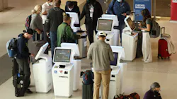 Delta Airlines customers check in for flights at San Francisco International Airport on May 12, 2022, in San Francisco, California.