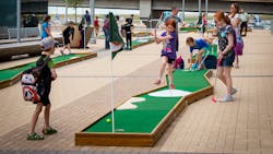 2022 – Catch a game of free mini golf at Denver International Airport (DEN) this summer! Passengers and community members can once again play a round of 10-holes on DEN’s 82,000-square-foot plaza. 2022 – Catch a game of free mini golf at Denver International Airport (DEN) this summer! Passengers and community members can once again play a round of 10-holes on DEN’s 82,000-square-foot plaza.