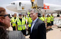 Health and Human Services (HHS) Secretary Xavier Becerra visited with and took photos with FedEx employees after making remarks after Operation Fly Formula flight a FedEx Express MD-11 charter flight from Cologne, Germany, arrived at DFW Airport, June 9, 2022. The air shipment of approximately 1.6 million 8-ounce bottle equivalents of Nestlé NAN SupremePro Stage 1 infant formula is being administered by the Biden Administration.