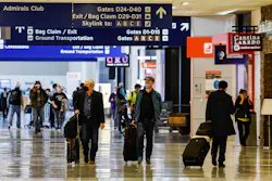 Passengers in Terminal D at DFW Airport on Tuesday, March 1, 2022.