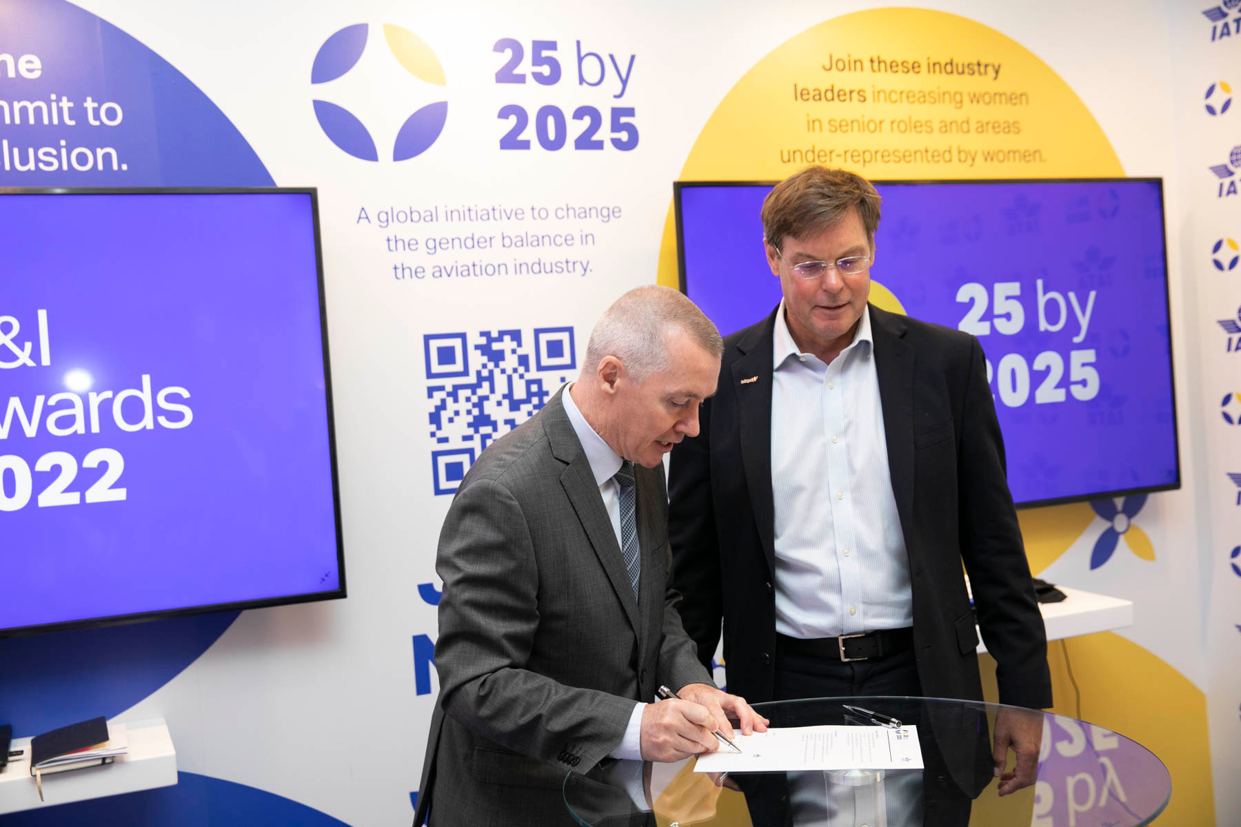Warwick Brady has signed &ldquo;25by2025&rdquo; at the IATA AGM in Doha, Qatar
