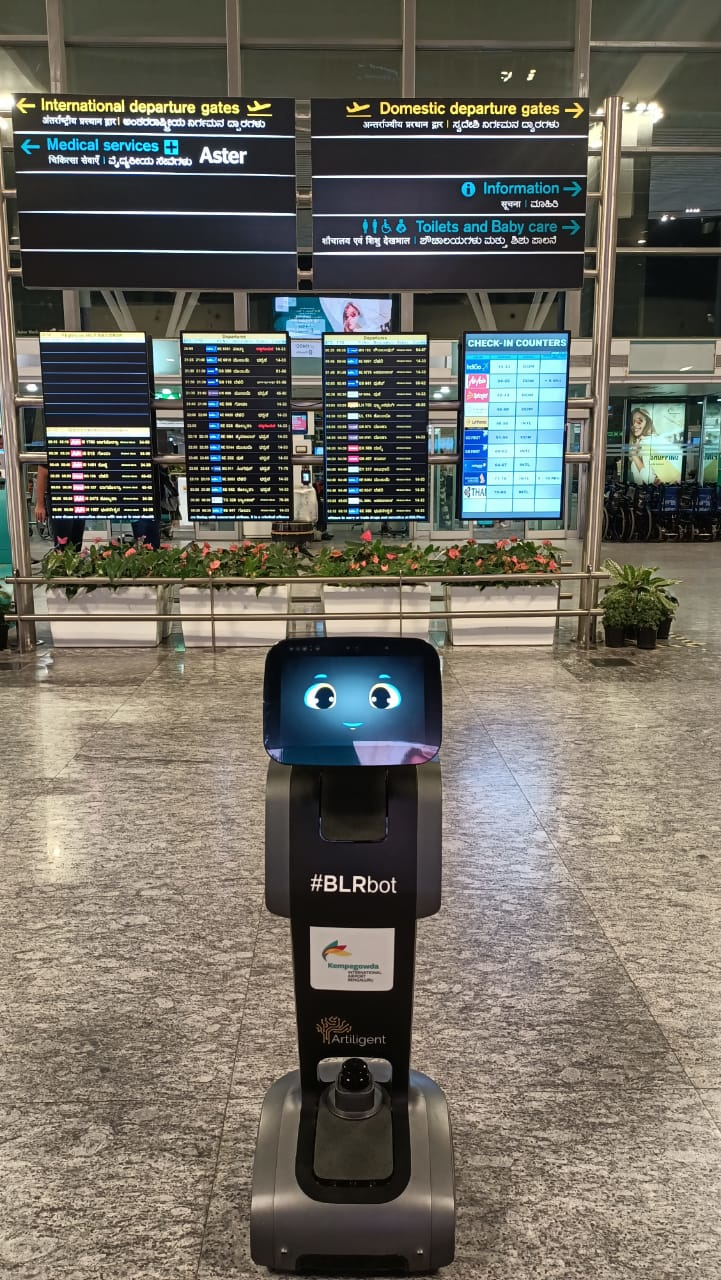 Kempegowda International Airport, Bengaluru (BLR Airport) has introduced the first-of-its-kind AI-driven, assistance robots to enhance passenger experience at BLR Airport.