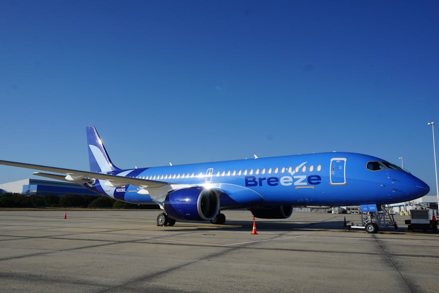 Breeze Airways is launching seven new flights at the airport &ndash; six over the course of three days, starting June 2, with the seventh starting after Labor Day.