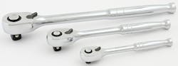 Dynamic’s ratchets are available in 1/4-inch, 3/8-inch or 1/2-inch drive sizes with 5-, 7- and 10-inch lengths, respectively. Dynamic’s ratchets are available in 1/4-inch, 3/8-inch or 1/2-inch drive sizes with 5-, 7- and 10-inch lengths, respectively.