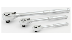 Dynamic’s ratchets are available in 1/4-inch, 3/8-inch or 1/2-inch drive sizes with 5-, 7- and 10-inch lengths, respectively. Dynamic’s ratchets are available in 1/4-inch, 3/8-inch or 1/2-inch drive sizes with 5-, 7- and 10-inch lengths, respectively.