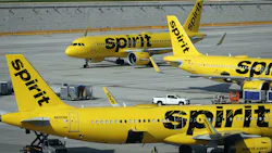Spirit Airlines jetliners on the tarmac at Fort Lauderdale Hollywood International Airport on Monday, June 20, 2022.