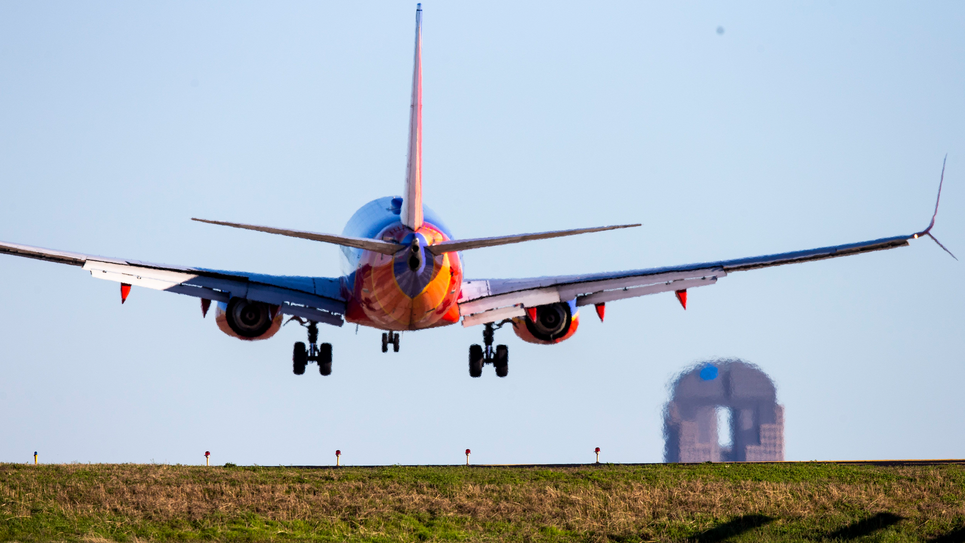 A Southwest Arlines Boeing 737 jet plane lands at Love Field in Dallas on Wednesday, March 13, 2019.
