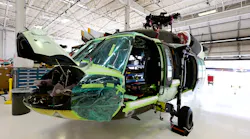 Blackhawk helicopter being retrofitted at United Rotorcraft July 21, 2022.