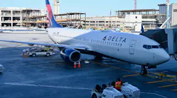 A Delta airlines Boeing 737 MAX is seen at Los Angeles International Airport (LAX) in Los Angeles, California on June 19, 2022.