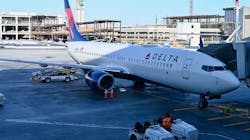 A Delta airlines Boeing 737 MAX is seen at Los Angeles International Airport (LAX) in Los Angeles, California on June 19, 2022. A Delta airlines Boeing 737 MAX is seen at Los Angeles International Airport (LAX) in Los Angeles, California on June 19, 2022.