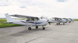 The newest additions to Fargo Jet Center’s flight school fleet: four Cessna 172Rs.