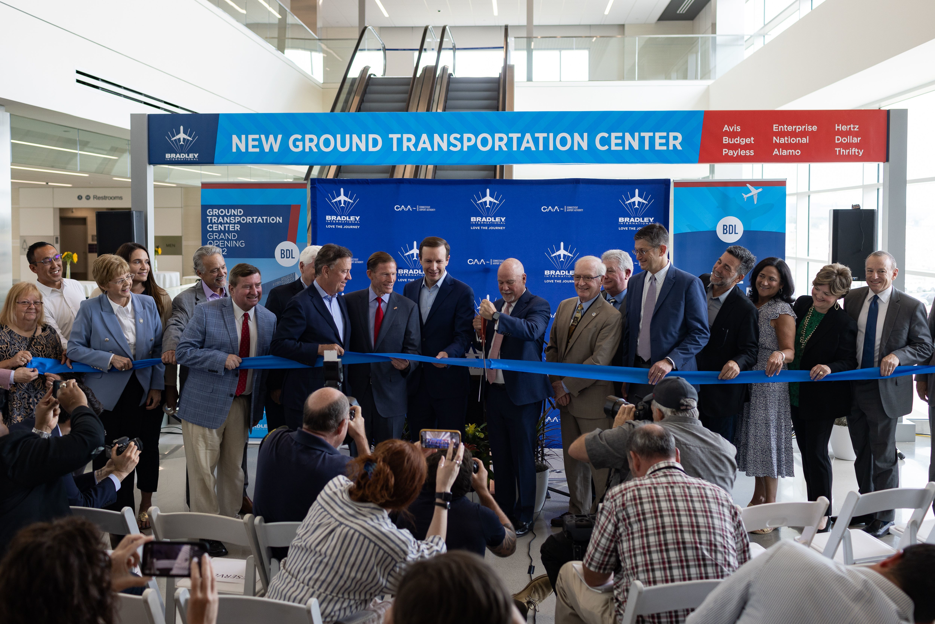 Thursday, June 30, the Connecticut Airport Authority celebrated the anticipated opening of its Ground Transportation Center at Bradley International Airport with a ribbon-cutting ceremony.