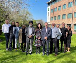 Hans Airways' management team with first cabin crew recruits as they take a short break from training at ibis Styles Hotel in Birmingham. In the center of the photo from left to right are Satnam Saini, CEO; Neeru Prabhakar, head of Cabin Safety and Service and Nathan Burkitt, COO. Hans Airways' management team with first cabin crew recruits as they take a short break from training at ibis Styles Hotel in Birmingham. In the center of the photo from left to right are Satnam Saini, CEO; Neeru Prabhakar, head of Cabin Safety and Service and Nathan Burkitt, COO.