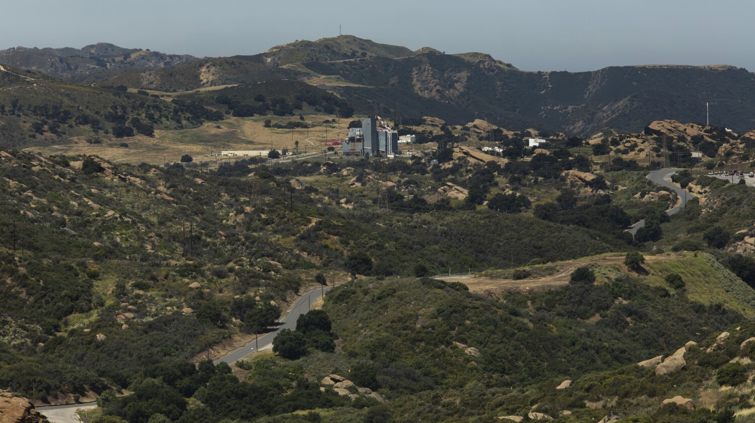 VENTURA COUNTY, CA-JUNE 4, 2020: Overall, shows the Santa Susana Field Facility as seen from a ridgeline in unincorporated Ventura County. Six decades after America's first nuclear meltdown, hundreds of radioactive hot spots remain at the former research facility. 10 years after state and federal agencies agreed to clean up the site owned by Boeing Co. and NASA, the work has not even started.