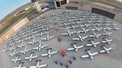 UND’s fleet of aircraft is seen gathered at the University’s location at Grand Forks International Airport. UND Aerospace is fully switching to unleaded avgas (UL94). UND’s fleet of aircraft is seen gathered at the University’s location at Grand Forks International Airport. UND Aerospace is fully switching to unleaded avgas (UL94).