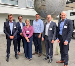The newly elected ACCF Executive Board (from left): Michael Hoppe (BARIG), Dr. Tobias Riege (Riege Software), Susanne Klingler-Werner (UPS Supply Chain Solutions), Henning Dieter (Swissport Cargo Services Germany), Dr. Pierre-Dominique Pr&uuml;mm (Fraport) and Dietmar Focke (Lufthansa Cargo).