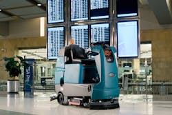 Autonomous floor cleaners are a popular options for airports Autonomous floor cleaners are a popular options for airports