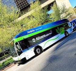 The Allison Transmission eGen Flex, paired with the Cummins B6.7 engine in GILLIG buses, is capable of traveling in electric-only mode for up to 10 consecutive miles or 50 minutes before converting back to hybrid propulsion.