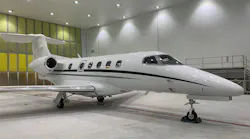 Burrows Aerospace Catreus Phenom 300 at Aerocare Chester facility.