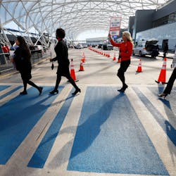 A group of Southwest flight attendants crosses the path to reach the median sidewalk to protest outside the North Terminal at Hartsfield-Jackson Atlanta International Airport on Tuesday, September 27, 2022. The Atlanta group joined Southwest Airlines flight attendants at 11 bases across the country to demand change for their workgroup. A group of Southwest flight attendants crosses the path to reach the median sidewalk to protest outside the North Terminal at Hartsfield-Jackson Atlanta International Airport on Tuesday, September 27, 2022. The Atlanta group joined Southwest Airlines flight attendants at 11 bases across the country to demand change for their workgroup.