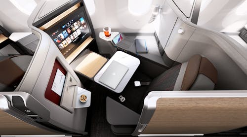 Customers will be surrounded with comfort and expansive personal surface and storage areas that they can utilize to fit their personal needs in the Boeing 787-9 Flagship Suite.