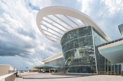 Construction 2022 – The Prow, the signature element of Terminal C's curbside, will set an uplifting tone and help usher ambient natural light deep into the ticketing hall. Construction 2022 – The Prow, the signature element of Terminal C's curbside, will set an uplifting tone and help usher ambient natural light deep into the ticketing hall.