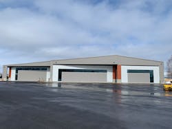 When you first see the 14,000-square-foot Lake Hood, Alaska, hangar owned by Jim St. George, you can’t help but notice the decorative window design. The three-stall hangar has hydraulic doors measuring 65 and 40 feet wide and a 34-foot-wide bifold door. When you first see the 14,000-square-foot Lake Hood, Alaska, hangar owned by Jim St. George, you can’t help but notice the decorative window design. The three-stall hangar has hydraulic doors measuring 65 and 40 feet wide and a 34-foot-wide bifold door.