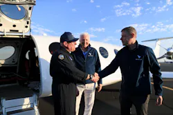 Richard F. Chandler, Chairman, Clermont Group, Majority Shareholder of Eviation; Steve Crane, Test Pilot; Greg Davis, President and CEO of Eviation Richard F. Chandler, Chairman, Clermont Group, Majority Shareholder of Eviation; Steve Crane, Test Pilot; Greg Davis, President and CEO of Eviation