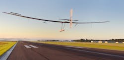 Electra&rsquo;s unmanned solar-electric hybrid &ldquo;Dawn One&rdquo; research aircraft taking off on its maiden flight from Electra&rsquo;s development facility in Manassas, VA.