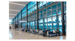 SageGlass smart windows in operation at Brownsville South Padre Island International Airport.