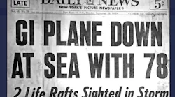 A newspaper headline from morning after Flying Tiger Flight 923 was reported as going down on Sept. 23, 1962, off the coast of Ireland.